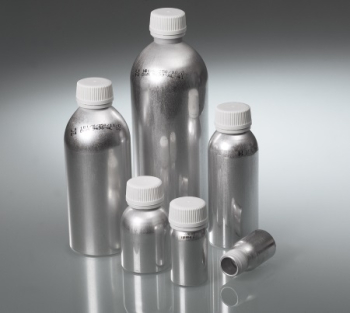 Aluminium Flaschen mit Originalitäts-Schraubverschluss aus PP - Set