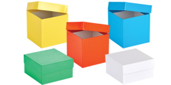 Kryo-Boxen, Karton mit wasserfester Beschichtung, 136x136 mm