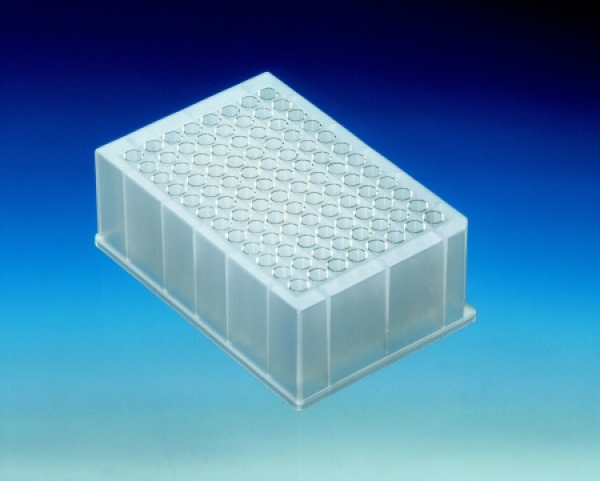 Mikrotiterplatte PP mit 96 Glasgefäßen, Einsatz lose